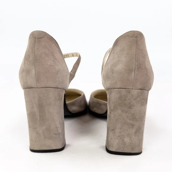 Vintage Martinez Valero Suede Mary Jane Block Heels Pumps - Picture 6 of 8